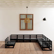 11 Piece Garden Lounge Set Solid Pinewood