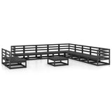 12 Piece Garden Lounge Set Solid Pinewood