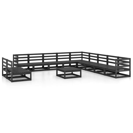 12 Piece Garden Lounge Set Solid Pinewood