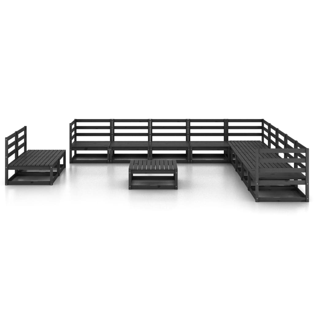 12 Piece Garden Lounge Set Solid Pinewood