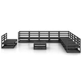 12 Piece Garden Lounge Set Solid Pinewood