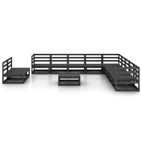 12 Piece Garden Lounge Set Solid Pinewood