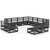 11 Piece Garden Lounge Set Solid Pinewood