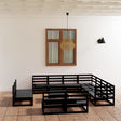 12 Piece Garden Lounge Set Solid Pinewood