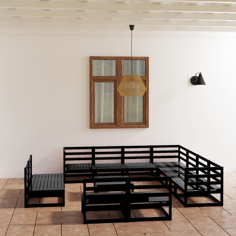 12 Piece Garden Lounge Set Solid Pinewood
