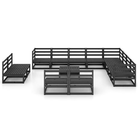 13 Piece Garden Lounge Set Solid Pinewood