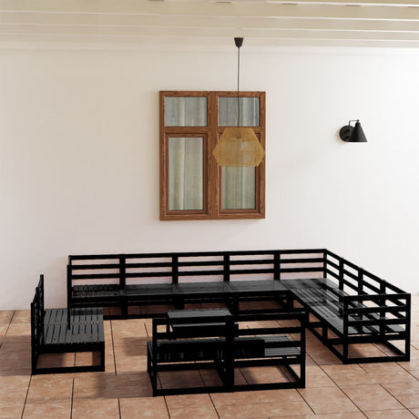 13 Piece Garden Lounge Set Solid Pinewood