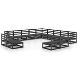 13 Piece Garden Lounge Set Solid Pinewood