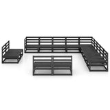 13 Piece Garden Lounge Set Solid Pinewood