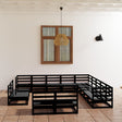 13 Piece Garden Lounge Set Solid Pinewood