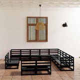 13 Piece Garden Lounge Set Solid Pinewood