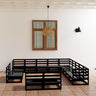 13 Piece Garden Lounge Set Solid Pinewood