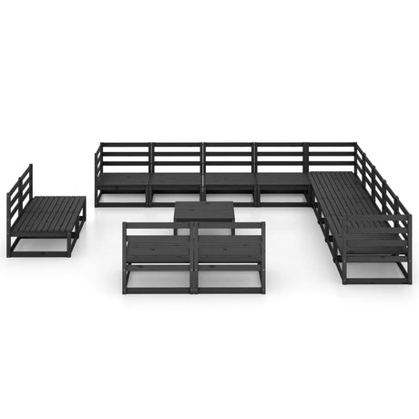 14 Piece Garden Lounge Set Solid Pinewood