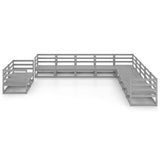 11 Piece Garden Lounge Set Solid Pinewood