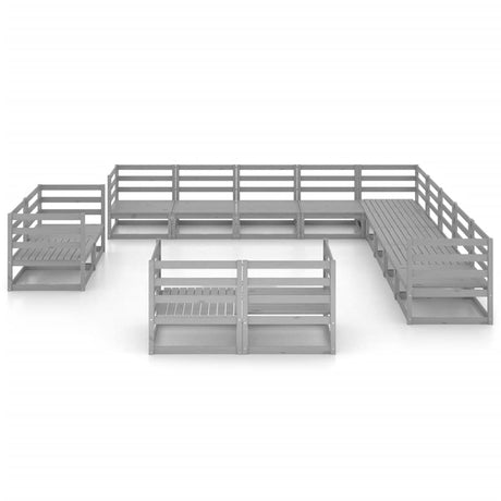 13 Piece Garden Lounge Set Solid Pinewood