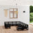 11 Piece Garden Lounge Set Solid Pinewood