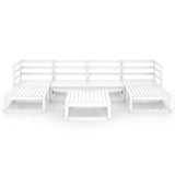 7 Piece Garden Lounge Set Solid Wood Pine
