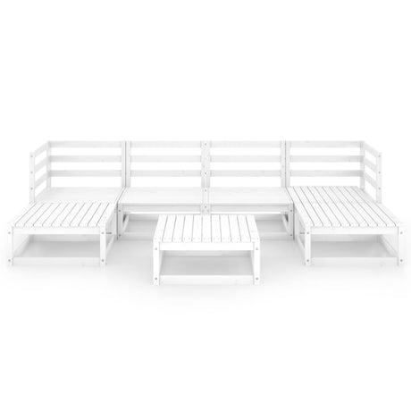 7 Piece Garden Lounge Set Solid Wood Pine