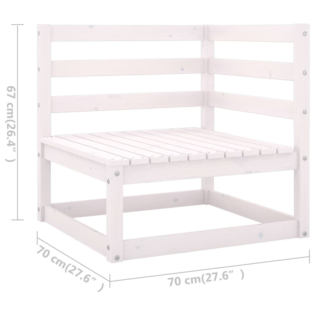 7 Piece Garden Lounge Set Solid Wood Pine