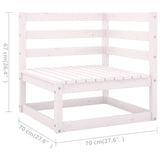 7 Piece Garden Lounge Set Solid Wood Pine