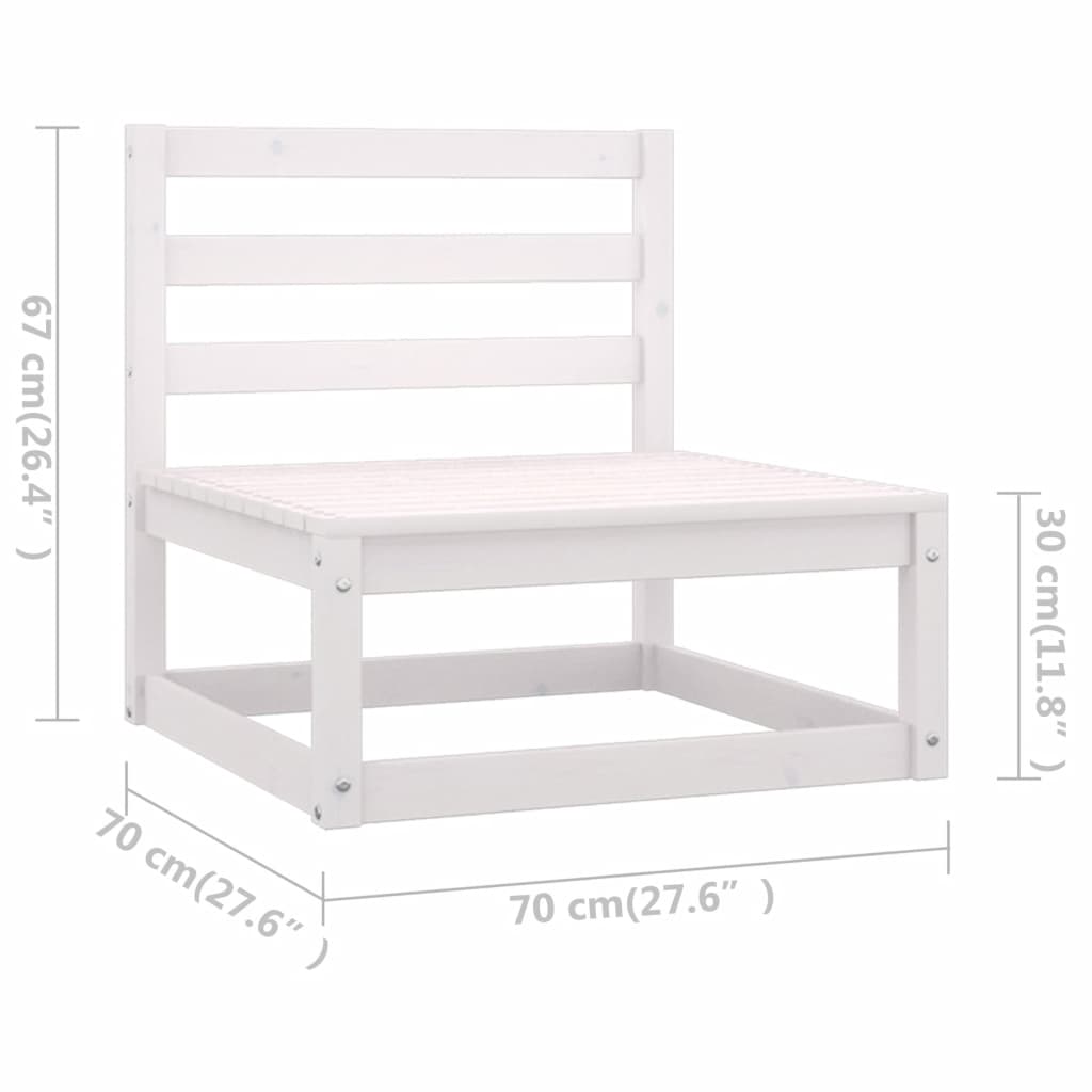 7 Piece Garden Lounge Set Solid Wood Pine