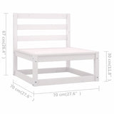 7 Piece Garden Lounge Set Solid Wood Pine