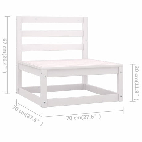 7 Piece Garden Lounge Set Solid Wood Pine
