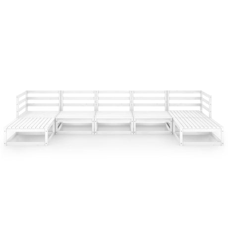 7 Piece Garden Lounge Set Solid Pinewood