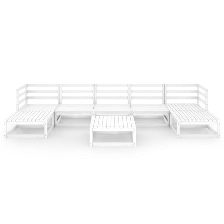 8 Piece Garden Lounge Set Solid Wood Pine