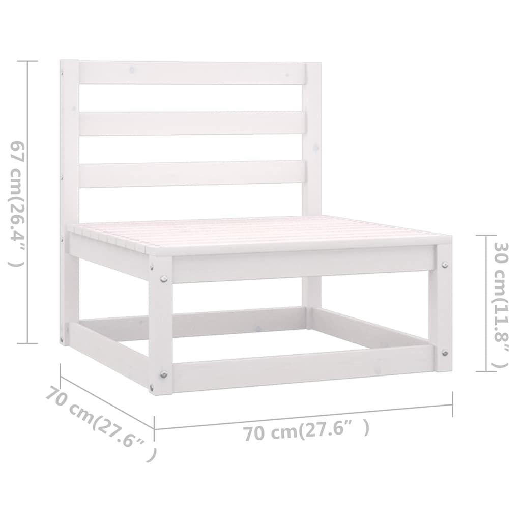 8 Piece Garden Lounge Set Solid Wood Pine