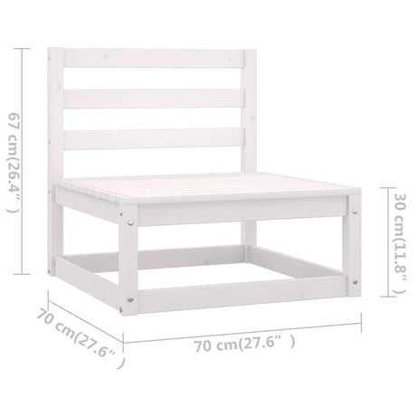 8 Piece Garden Lounge Set Solid Wood Pine