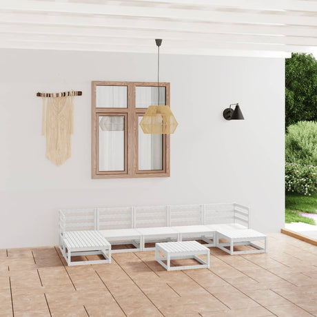 8 Piece Garden Lounge Set Solid Wood Pine