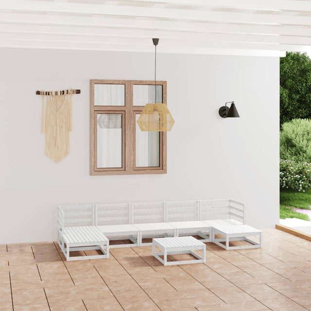 8 Piece Garden Lounge Set Solid Wood Pine