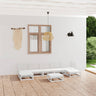 8 Piece Garden Lounge Set Solid Wood Pine
