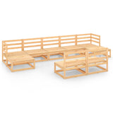 9 Piece Garden Lounge Set Solid Wood Pine