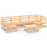 7 Piece Garden Lounge Set Solid Wood Pine