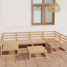 7 Piece Garden Lounge Set Solid Wood Pine