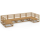 7 Piece Garden Lounge Set Solid Pinewood