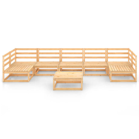 8 Piece Garden Lounge Set Solid Wood Pine
