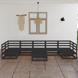 8 Piece Garden Lounge Set Solid Wood Pine