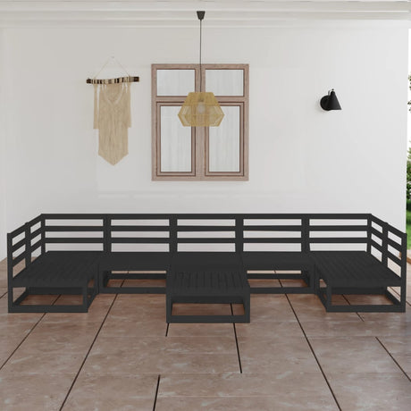 8 Piece Garden Lounge Set Solid Wood Pine
