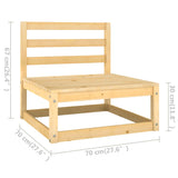 11 Piece Garden Lounge Set Solid Pinewood
