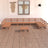 11 Piece Garden Lounge Set Solid Pinewood