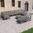10 Piece Garden Lounge Set Solid Pinewood