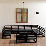 12 Piece Garden Lounge Set Solid Pinewood