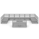 13 Piece Garden Lounge Set Solid Pinewood