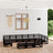 13 Piece Garden Lounge Set Solid Pinewood