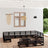 14 Piece Garden Lounge Set Solid Pinewood