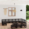 14 Piece Garden Lounge Set Solid Pinewood