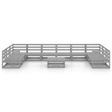 11 Piece Garden Lounge Set Solid Pinewood